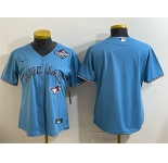Women's Toronto Blue Jays Blank Blue 2025 World Series Cool Base Stitched Baseball Jersey