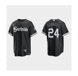Youth Chicago White Sox #24 Yasmani Grandal 2021 City Connect Replica Black Jersey