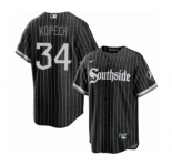 Youth Chicago White Sox #34 Michael Kopech 2021 City Connect Replica Black Jersey