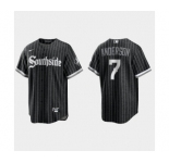 Youth Chicago White Sox #7 Tim Anderson 2021 City Connect Replica Black Jersey