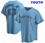 YOUTH TORONTO BLUE JAYS #13 LOURDES GURRIEL JR. BLUE POWDER ALTERNATE JERSEY