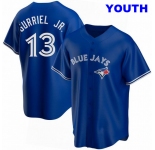 YOUTH TORONTO BLUE JAYS #13 LOURDES GURRIEL JR. ROYAL ALTERNATE JERSEY
