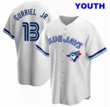 YOUTH TORONTO BLUE JAYS #13 LOURDES GURRIEL JR. WHITE HOME COOPERSTOWN COLLECTION JERSEY