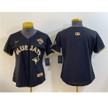 Youth Toronto Blue Jays Blank Black Gold 2025 American League Champions Limited Stitched Jersey