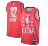 Men 2022 All Star #12 Ja Morant Maroon Basketball Jersey