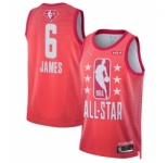 Men 2022 All Star #6 LeBron James Maroon Basketball Jersey