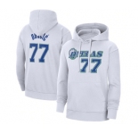 Men's Dallas Mavericks #77 Luka Doncic White Pullover Hoodie