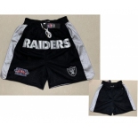 Men's Las Vegas Raiders Black Super Bowl Patch Just Don Shorts