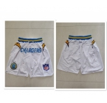 Men's Los Angeles Chargers White Just Don Swingman Shorts