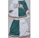 Men's Maimi Dolphins Aqua White Shorts