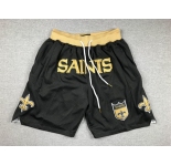 Men's New Orleans Saints Black Just Don Shorts