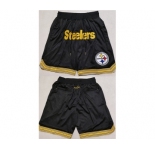 Men's Pittsburgh Steelers Black Shorts (Run Small)
