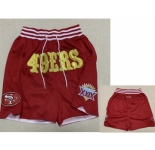 Men's San Francisco 49ers Red Super Bowl Patch Just Don Shorts