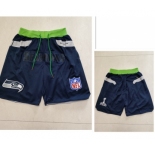Men's Seattle Seahawks Navy Blue Just Don Swingman Shorts