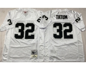 Men's Las Vegas Raiders #32 Jack Tatum White Throwback Football Stitched Jersey