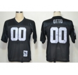 Oakland Raiders #00 Jim Otto Black Throwback Jersey