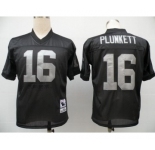 Oakland Raiders #16 Jim Plunkett Black Throwback Jersey