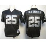 Oakland Raiders #25 Fred Biletnikoff Black Throwback Jersey