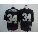 Oakland Raiders #34 Bo Jackson Black Throwback Jersey