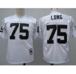 Oakland Raiders #75 Howie Long White Throwback Jersey