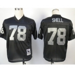 Oakland Raiders #78 Art Shell Black Throwback Jersey