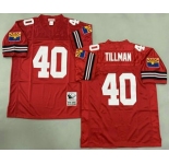 Men's Arizona Cardinals #40 Pat Tillman Red Throwback Jersey