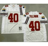 Men's Arizona Cardinals #40 Pat Tillman White Throwback Jersey
