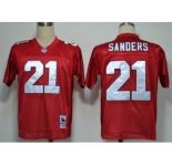 Atlanta Falcons #21 Deion Sanders Red Throwback Jersey