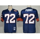 Chicago Bears #72 William Perry Blue Throwback With Bear Patch Jersey