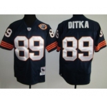 Chicago Bears #89 Mike Ditka Blue Throwback With Bear Patch Jersey