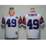Denver Broncos #49 Dennis Smith White 75TH Throwback Jersey