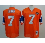 Denver Broncos #7 John Elway Orange Throwback 75TH Jersey