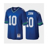 Men's Seattle Seahawks #10 JIM ZORN Blue Throwback Jersey