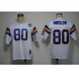 San Diego Chargers #80 Kellen Winslow White Throwback Jersey