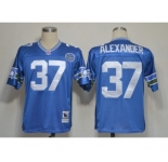 Seattle Seahawks #37 Shaun Alexander Blue Throwback Jersey