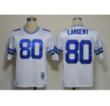 Seattle Seahawks #80 Steve Largent White Throwback Jersey