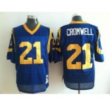 St. Louis Rams #21 Nolan Cromwell Light Blue Throwback Jersey