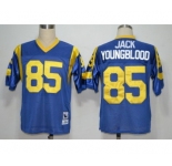 St. Louis Rams #85 Jack Youngblood Light Blue Throwback Jersey