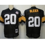 Pittsburgh Steelers #20 Rocky Bleier Black Throwback Jersey
