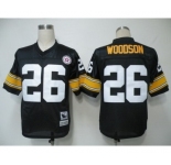 Pittsburgh Steelers #26 Rod Woodson Black Throwback Jersey