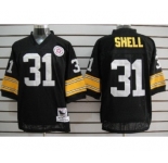 Pittsburgh Steelers #31 Donnie Shell Black Throwback Jersey