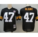 Pittsburgh Steelers #47 Mel Blount Black Throwback Jersey