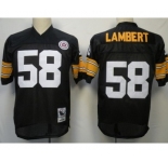 Pittsburgh Steelers #58 Jack Lambert Black Throwback Jersey