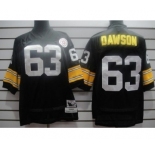 Pittsburgh Steelers #63 Dermontti Dawson Black Throwback Jersey