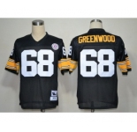 Pittsburgh Steelers #68 L.C. Greenwood Black Throwback Jersey