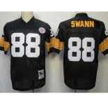Pittsburgh Steelers #88 Lynn Swann Black Throwback Jersey