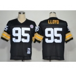 Pittsburgh Steelers #95 Greg Lloyd Black Throwback Jersey
