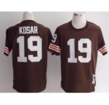 Cleveland Browns #19 Bernie Kosar Brown Short-Sleeved Throwback Jersey