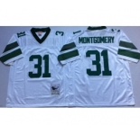 Eagles #31 Wilbert Montgomery White Throwback Jersey