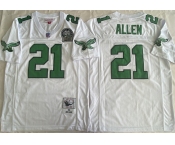Men's Philadelphia Eagles #21 Eric Allen White Throwback Stitched Football Jersey